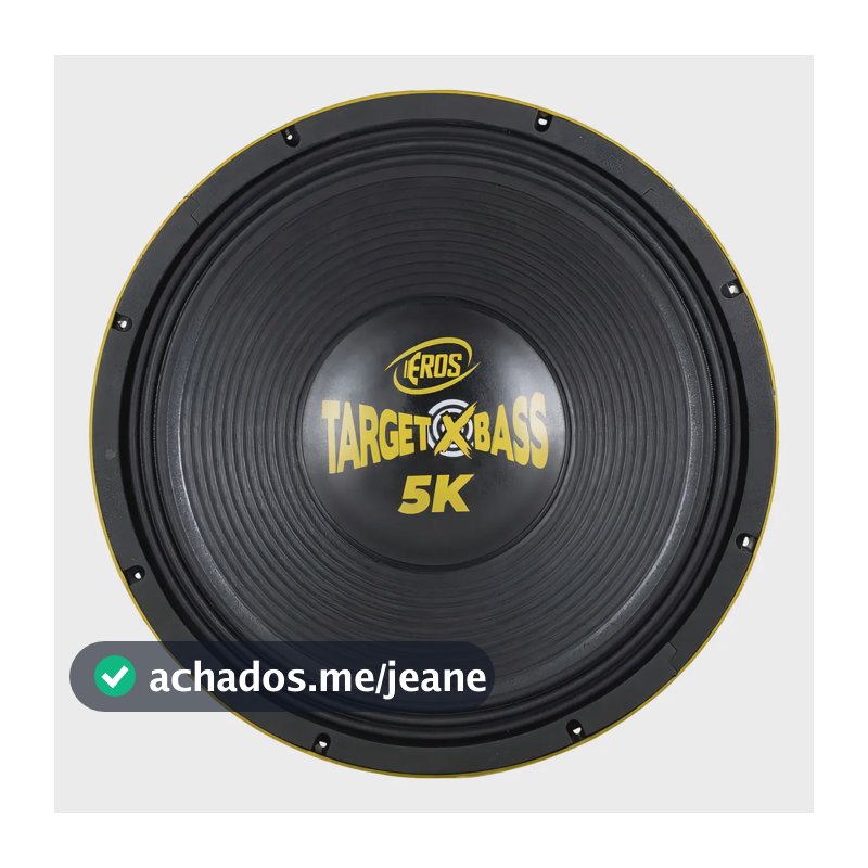 Alto Falante Eros Target Xbass 5k Woofer 2500w 15" 4 Ohms Amarelo
