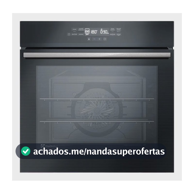 Forno de Embutir Electrolux Elétrico 80L Experience com FoodSensor Preto (OE8EF) - 220V