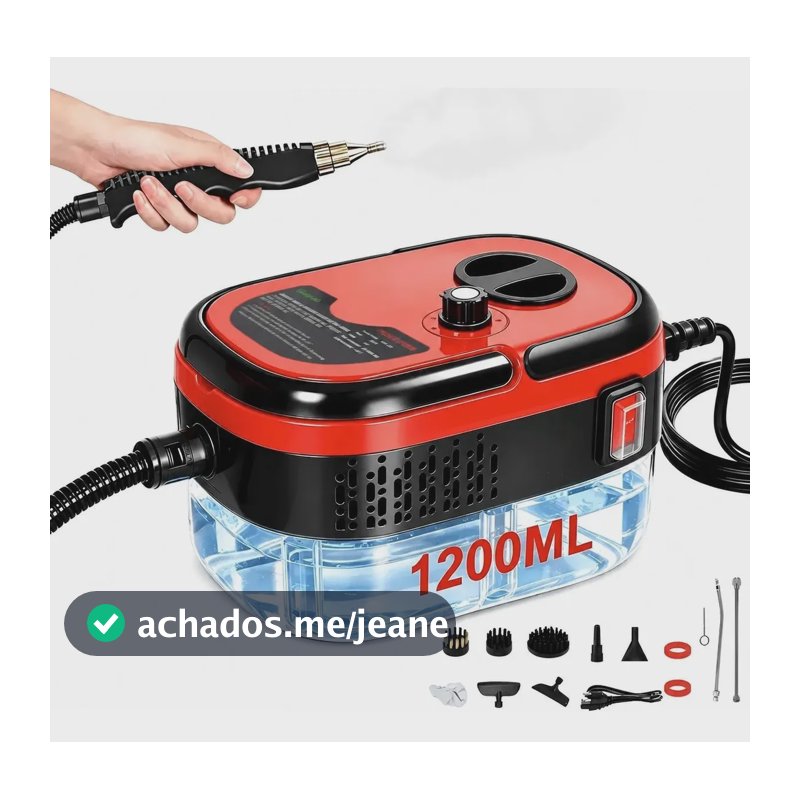 Limpador A Vapor Alta Pressão Potência Temperatura Portátil Vermelho 127v