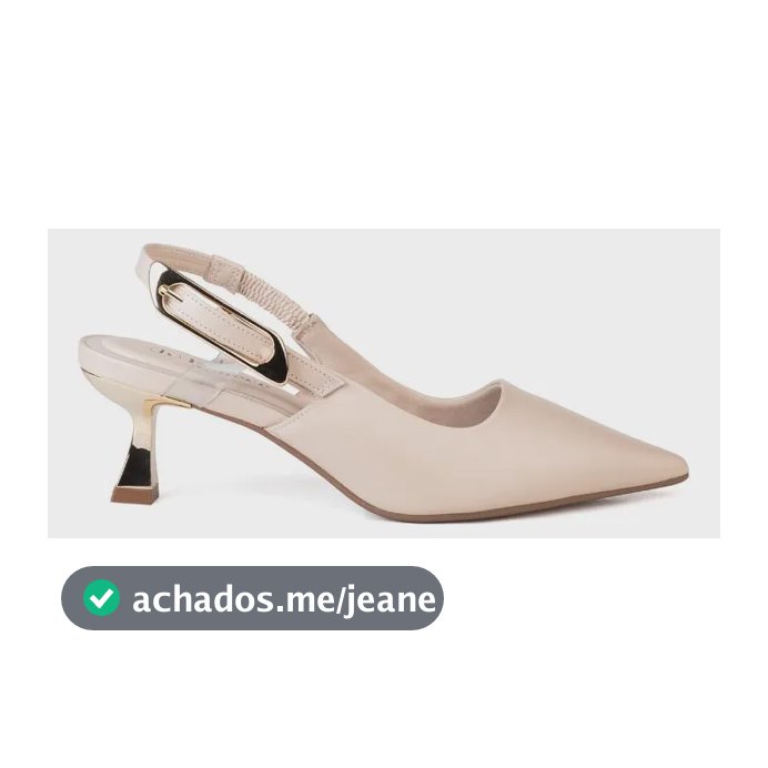 Scarpin Bebecê Slingback Assimétrico Cor 37