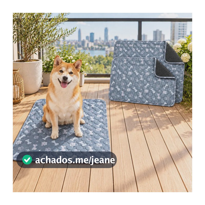 Tapete Higiênico Reutilizável Lavável Absorção Cachorros Pet Kit 2 - 50x70cm