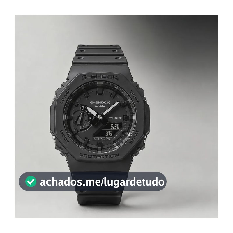 Relógio Casio G-shock Ga-2100-1a1dr Masculino Preto Carbon Preto