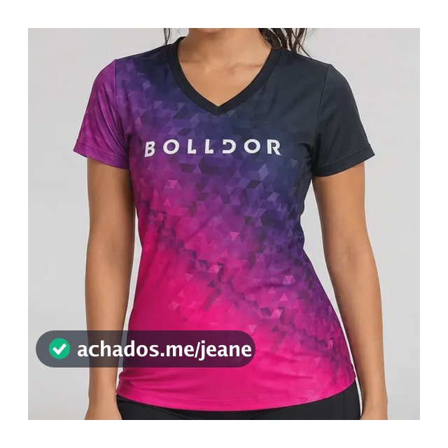 Camisa Dry Fit Feminina Esportiva Gola V Com Proteção Uv