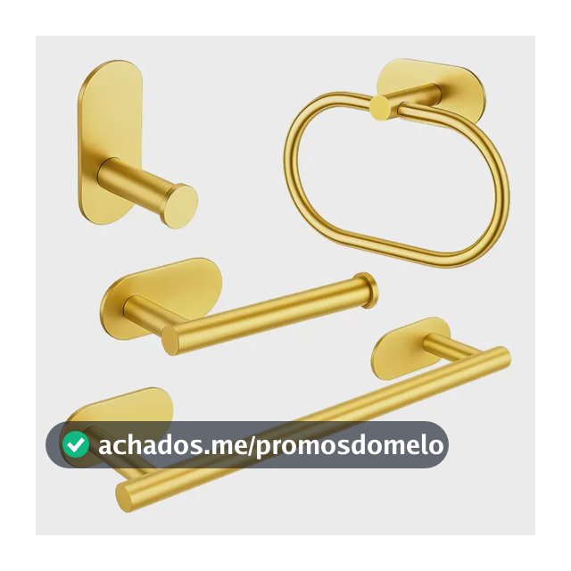 Kit Acessórios Banheiro 4 Peças Inox