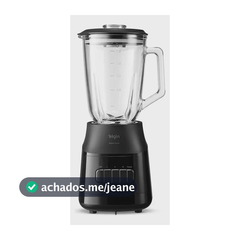 Liquidificador Super Force Elgin - Jarra De Vidro 1,9l, 900w Preto