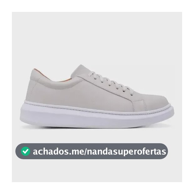 Tênis Masculino Couro Bovino Legítimo Número Grande Confort