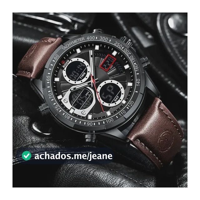 Relógio Masculino Quartzo Pulseira De Couro À Prova D'água