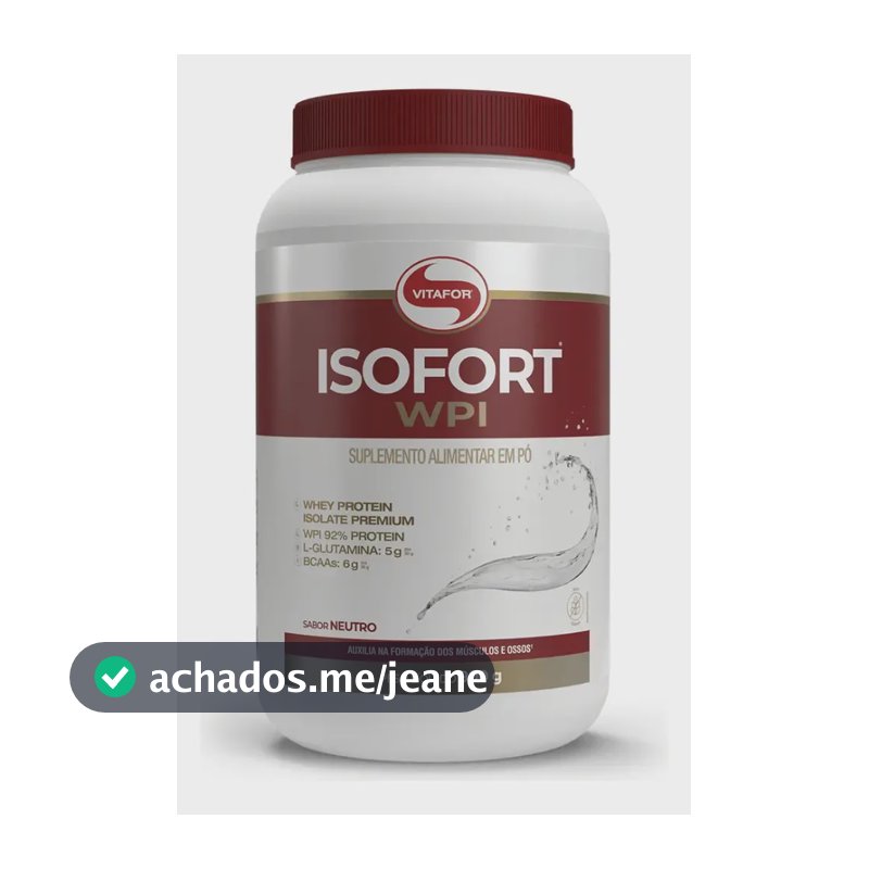Suplemento En Pó Vitafor Isofort Whey Isolada Proteínas De Isofort Beauty Neutro