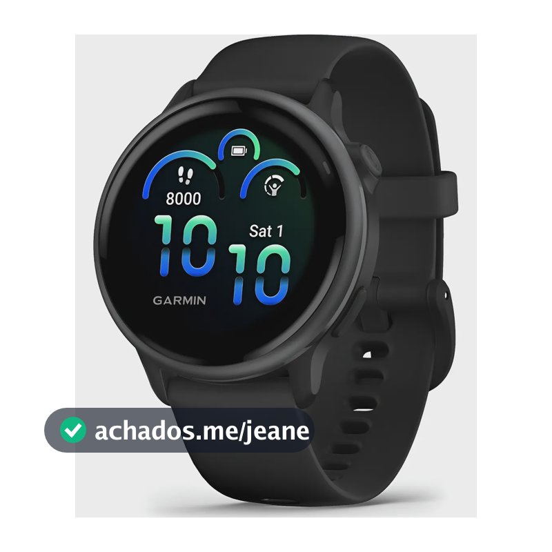 Relógio Vívoactive 6 com Monitor Cardíaco e GPS 42mm Preto Garmin