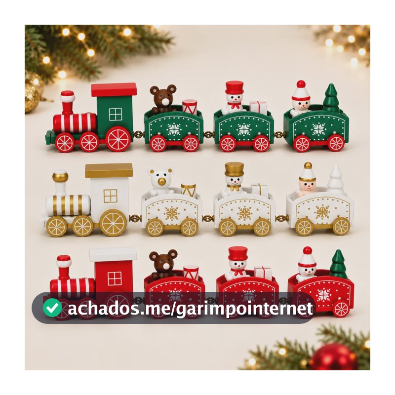 Trem De Brinquedo Decoração Natalina Trem De Natal Enfeite Vermelho