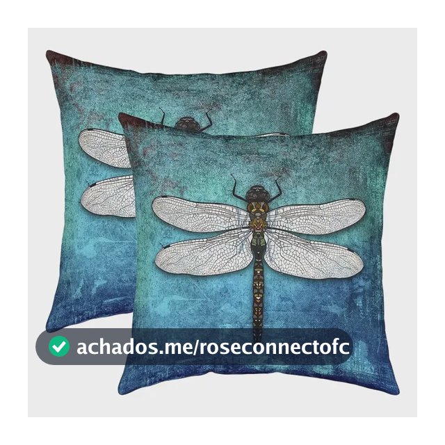 Capas De Almofada De Poliéster Dragonfly, Pacote Com 2 Unida Ad199