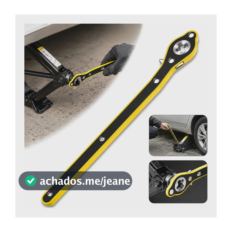 Chave Catraca Universal Para Macaco De Carro Automotivo Preto
