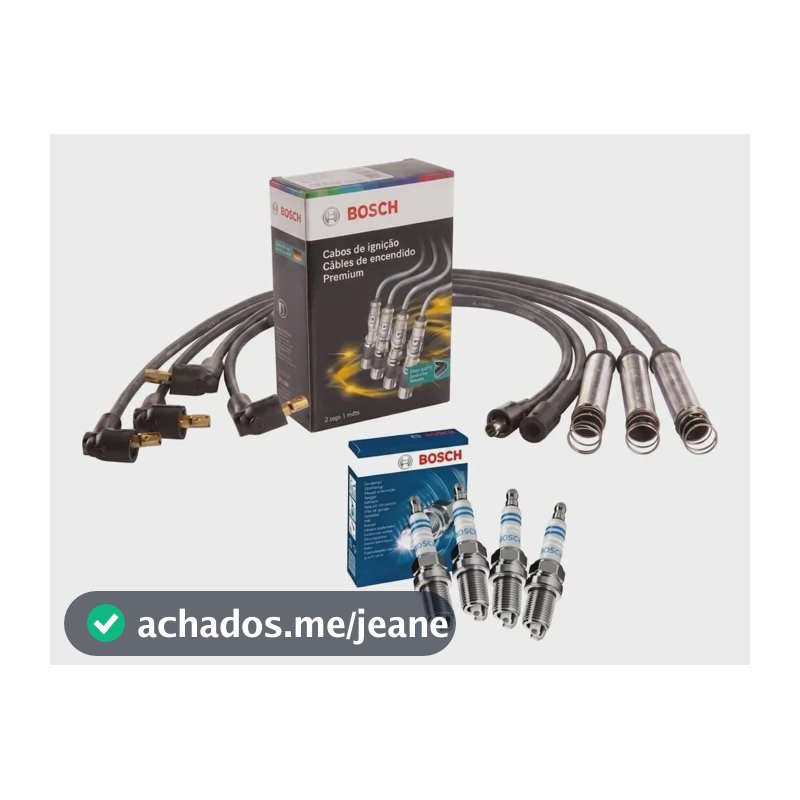 Kit Cabo De Vela E Vela Monza Ipanema Kadett Carburado Bosch Preto