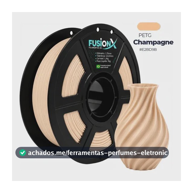 Filamento Petg Fusionx Impressora 3d Rolo1kg Resistente 1.75 Champagne