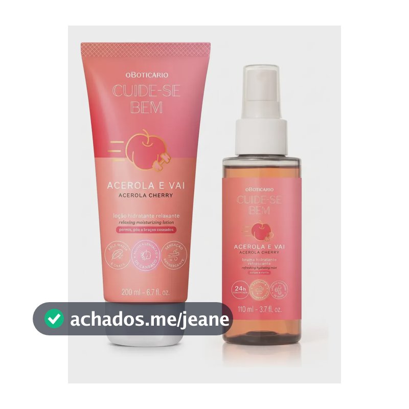 Combo Cuide-se Bem Acerola E Vai: Loção + Bruma