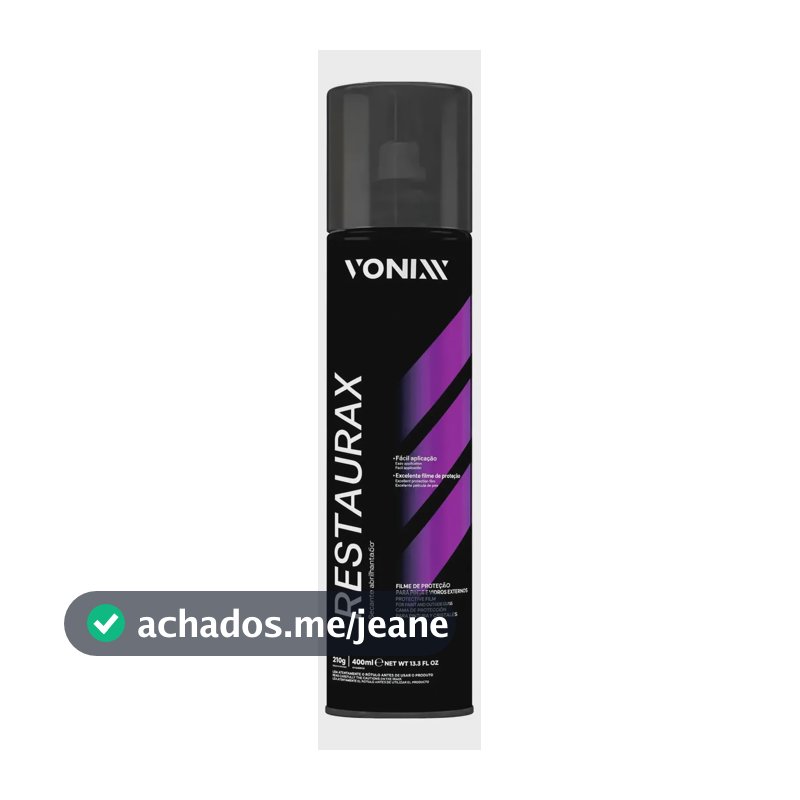 Vonixx Restaurax Spray 400ml Proteção E Revitalização De Plásticos