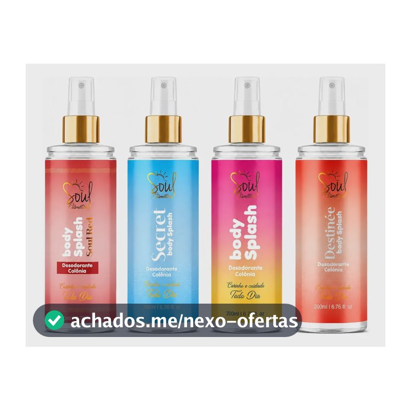 Kit C/4 Body Splash Perfume Corporal Desodorante Colônia 200ml Feminino