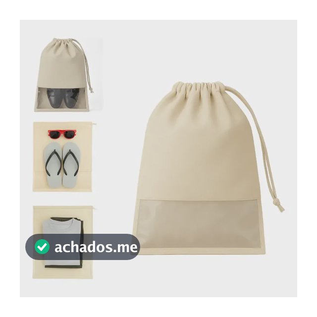 Kit 10 Sacos Organizador P/ Sapatos E Roupas Tnt Com Visor