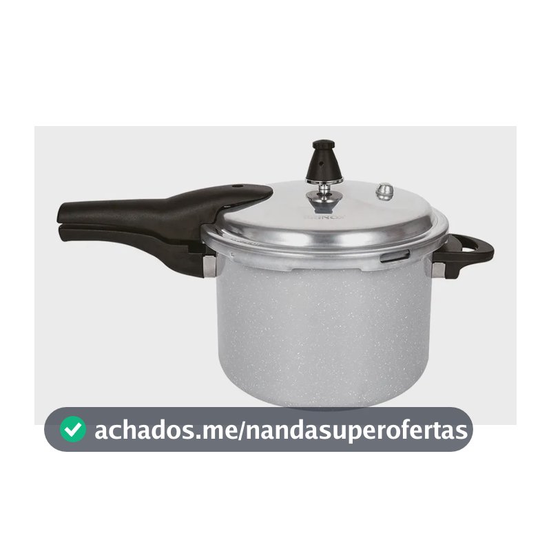 Panela De Pressao Indução Antiaderente 5,4 Lts Gris Brinox Cor Cinza
