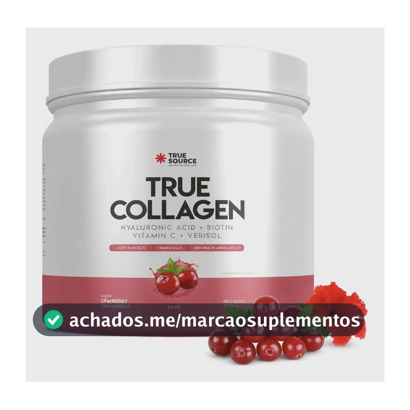 True Collagen True Source Colágeno Verisol + Ác Hialurônico Cranberry E Hibisco
