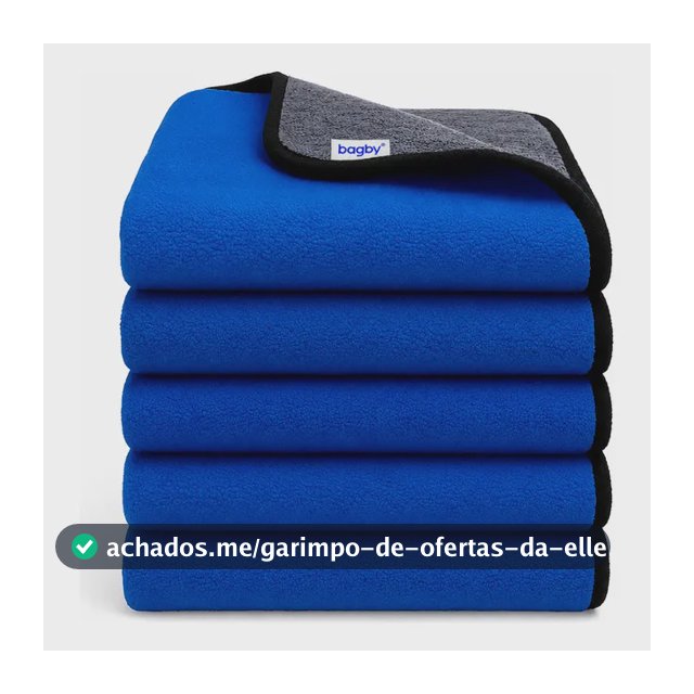 Kit 5 Toalha Pano Microfibra Automotivo 2 Lados 600gsm 40x40 Sortida