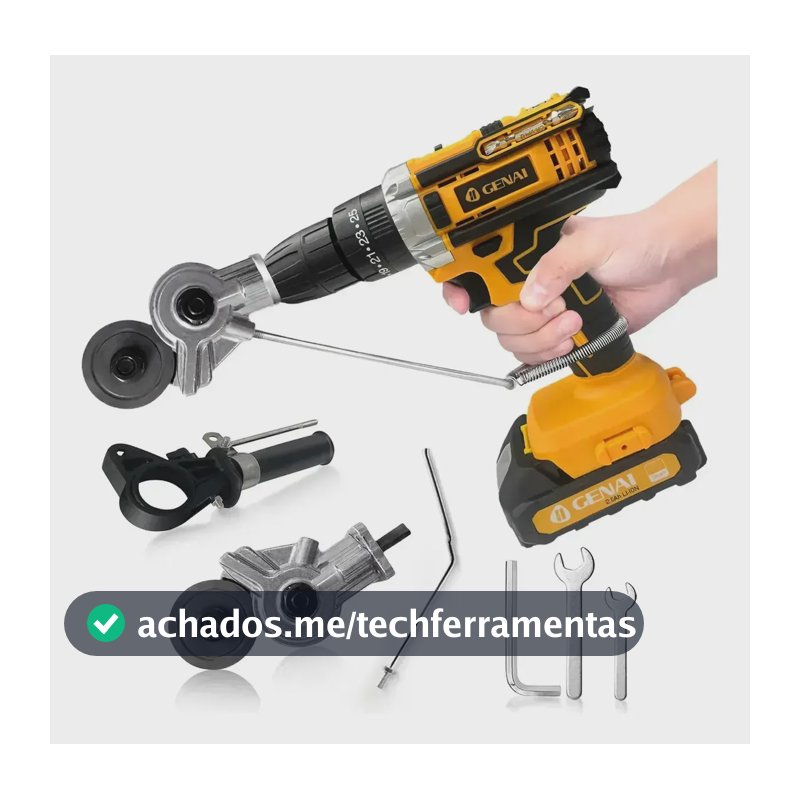 Kit de Acessórios para Parafusadeira com Adaptador para Cortar Chapa e Adaptador para Parafusadeira, Para Parafusadeira