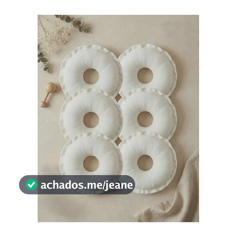 Rosquinha Para Amamentação Cor Branco Kit 6 Yulababy