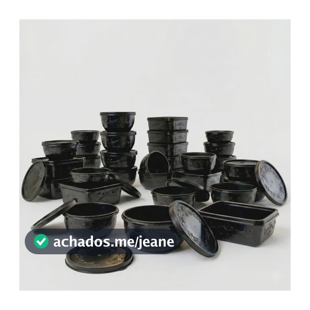Kit 21 Potes Plásticos Com Tampa Tamanhos Variados Livre Bpa