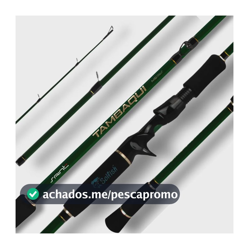 Vara Tambaqui 2,10m 50lb Carbono Im6 2p Carretilha New Saint