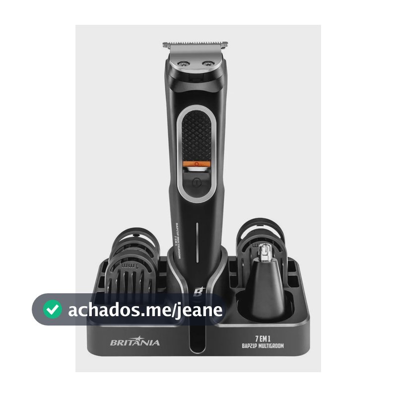 Aparador De Pelos Bap21p Multigroom 7 Em 1 Britânia Bivolt Preto