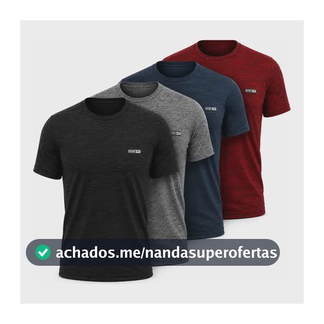 Kit 4 Camisetas Manga Curta Dry Fit Masculina Academia Slim Preto + Azul + Cinza + Vermelho G