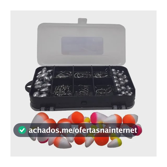 Kit Pesca Esportiva Summer Estojo Anzol Nickel Variedade Captura Peixes