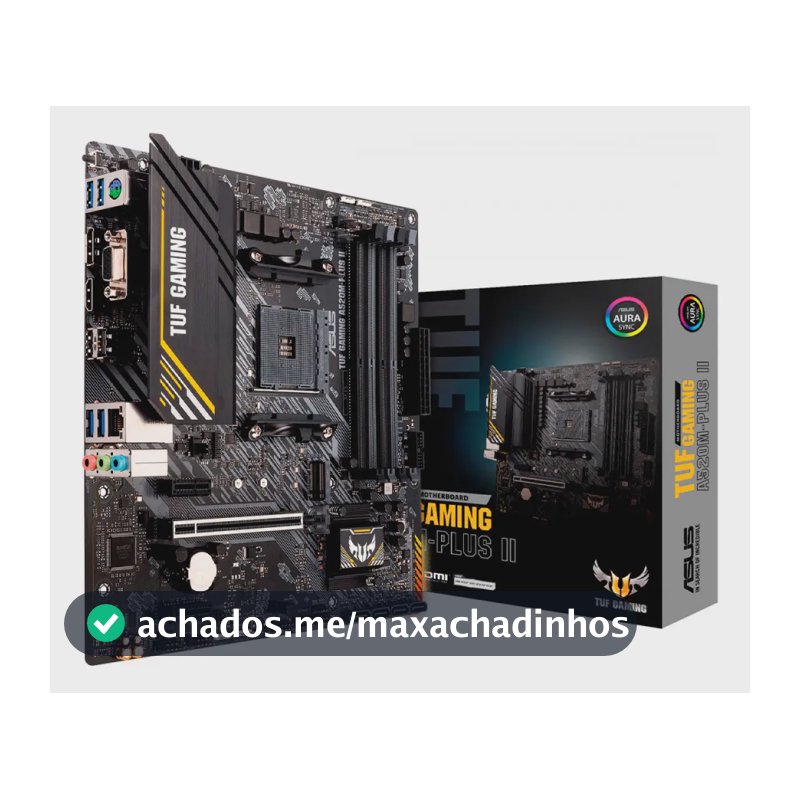 Placa-Mãe ASUS TUF GAMING A520M-PLUS II, AM4, mATX, DDR4