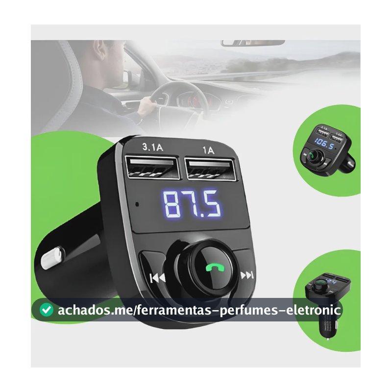 Adaptador Bluetooth Carro Universal Transmissor GotWire Carregador Automotivo