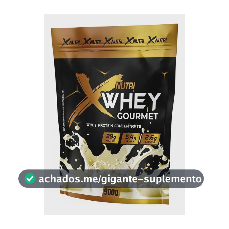Whey Protein Concentrado 900g X Nutri Gourmet Refil Sabores Baunilha