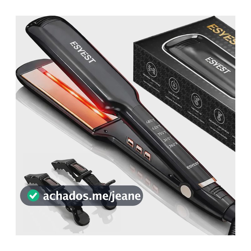 Prancha De Cabelo Profissional Esyest Es-ws1 Preto