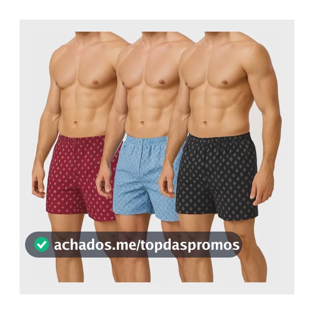 Kit 3 Pijamas Samba Canção Short Bermuda Masculino Cordoba