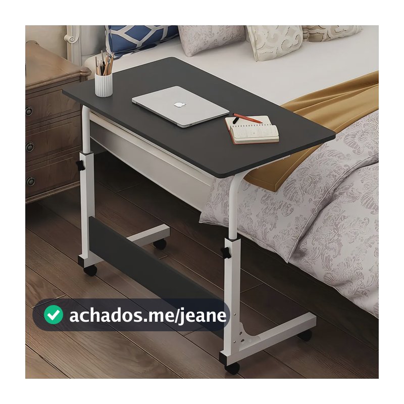 Mesa Multifuncional Notebook Cama Sofá Regulável Cor Preto Vie idéale