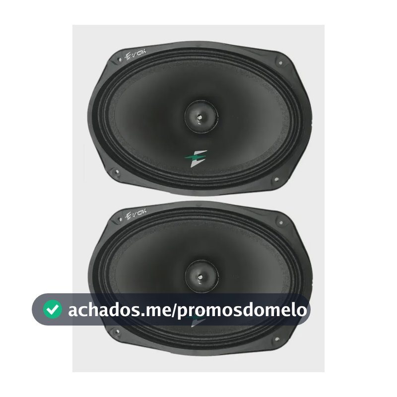 Alto Falante Evok Mb250 6x9 250w Rms 4 Ohms Mid Bass Preto