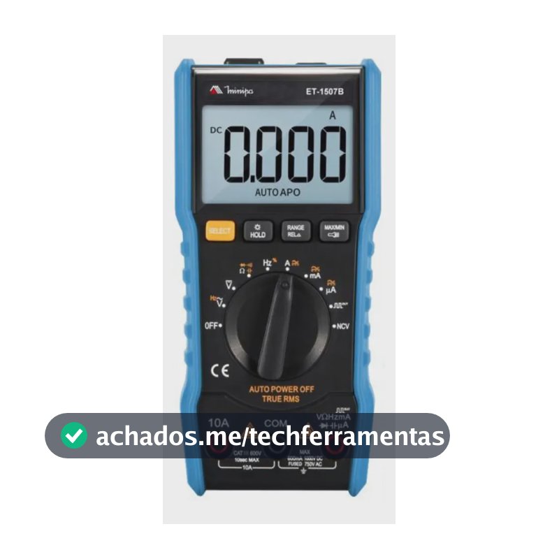 Multimetro Digital Cat Iii True Rms - Et-1507b Minipa