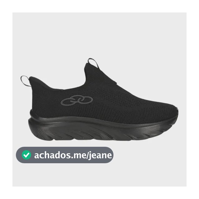 Tênis Olympikus  Clic Calçe Fácil Masculino Preto Casual
