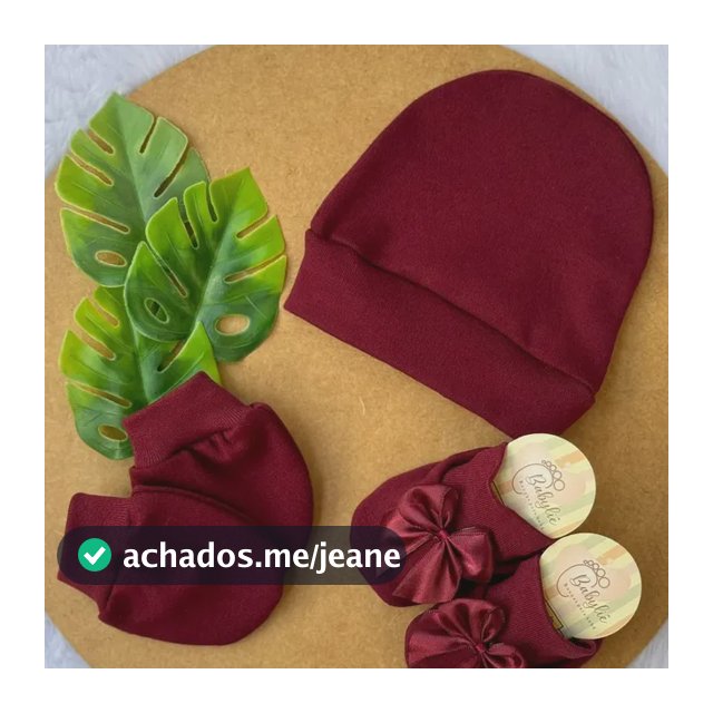 Kit Touca Luva E Sapato Para Bebê 100% Algodão Feminino