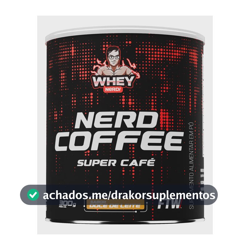Nerd Coffee Whey Nerd 300g de Café Com Sabor Doce de Leite