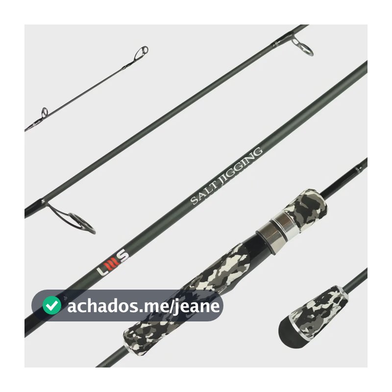 Vara Slow Lumis Salt Jigging Pe3 40 150g Full Solid Molinete Cor Preto Camuflado