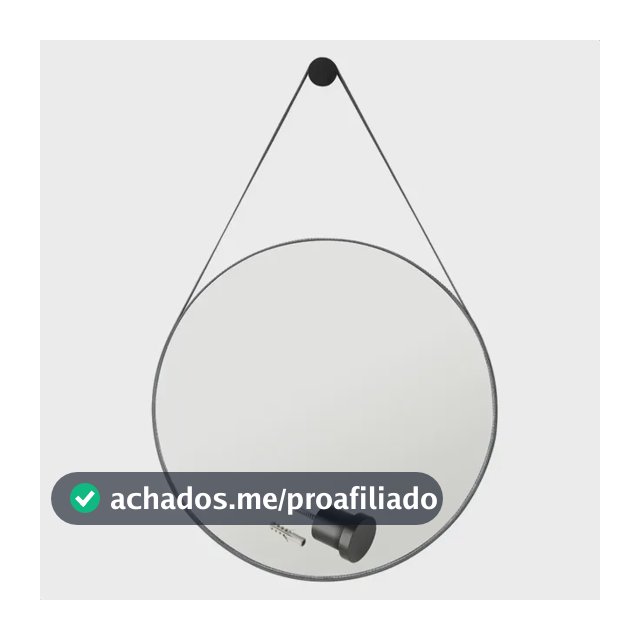 Espelho Para Banheiro Decorativo Redondo 60cm Com Suporte