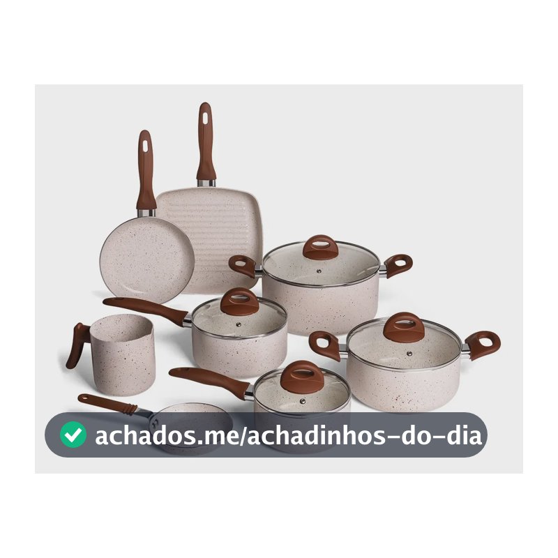Conj de Panelas 8 Peças Ceramic Life Smart Plus Vanilla - Brinox
