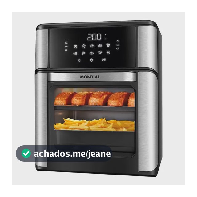 Fritadeira Air Fryer Forno Oven 12l Mondial Afon-12l-bin Preto 127v
