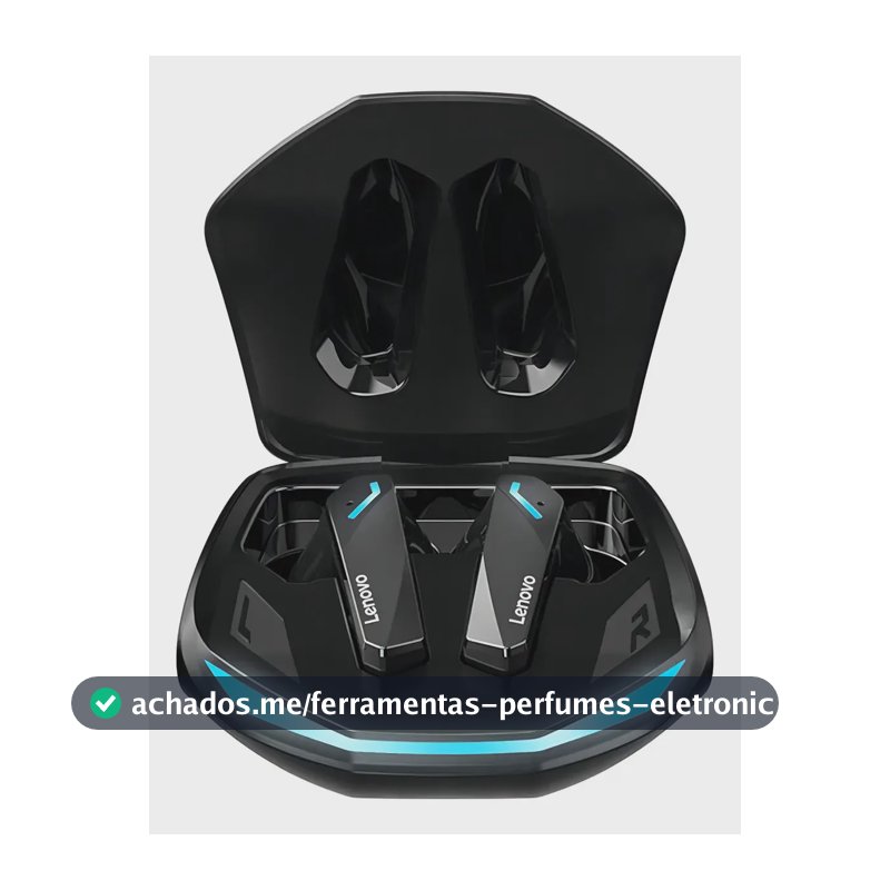 Fone Sem Fio Lenovo Gm2 Pro 5.3 Bluetooth - Touch - Gamer Preto Luz Azul