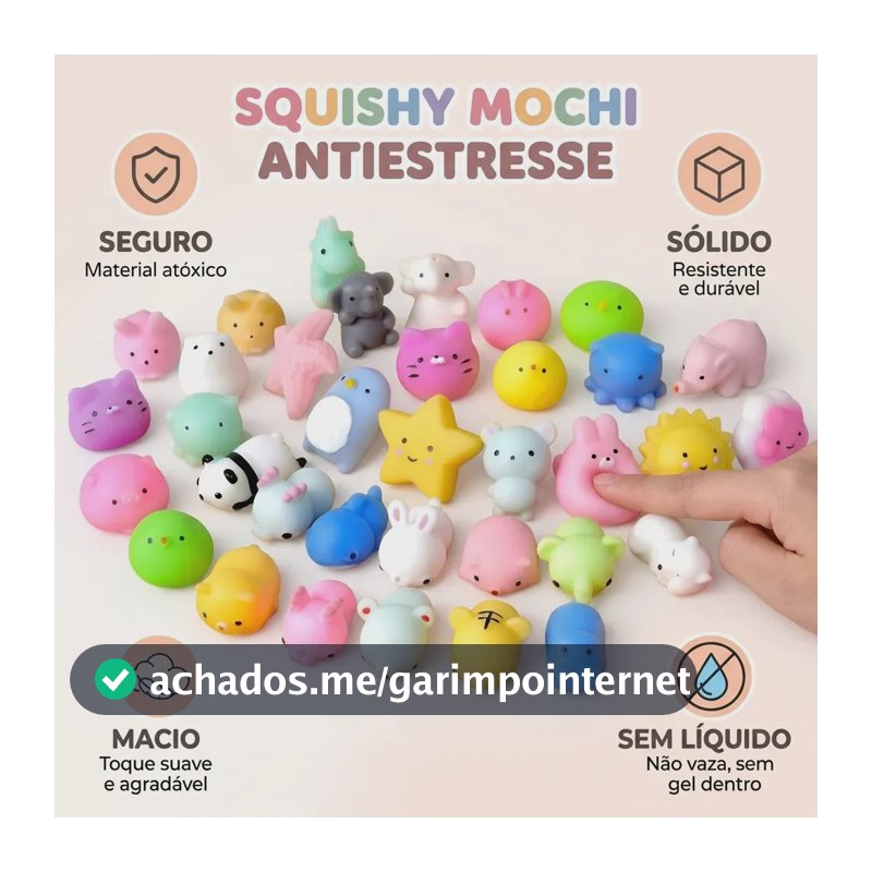 Kit 10 Squishy Mochi Bichinhos Macios De Apertar Antiestresse Brinquedo Sensorial Relaxante Criativo Para Crianças E Adultos Diversão Garantida Tendência Popular TikTok Brasiliana Tech
