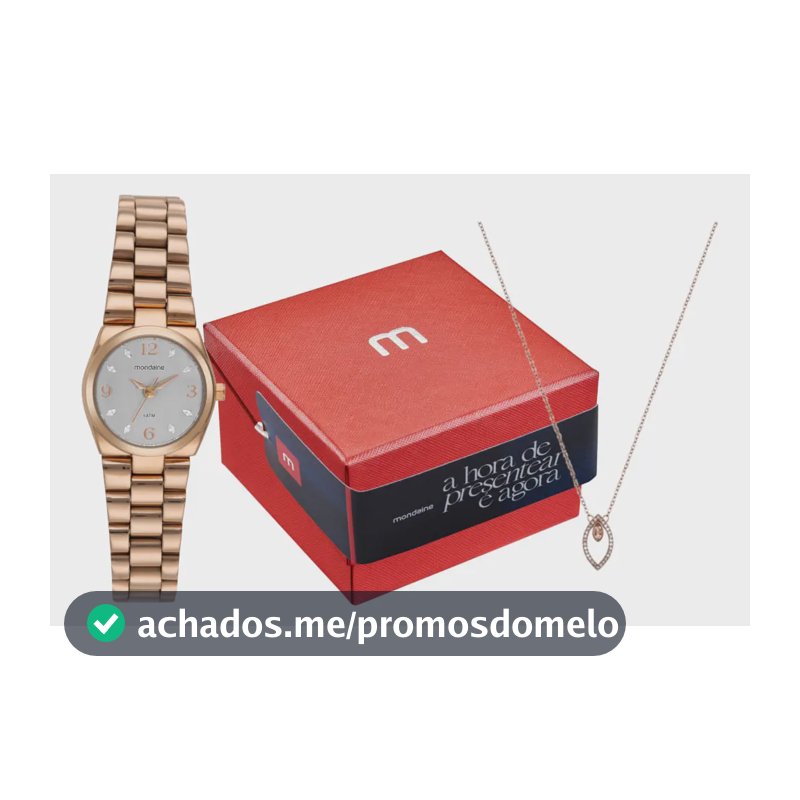 Kit Relógio De Pulso Mondaine Feminino 32871lpmkre3k1 Rosa + Colar